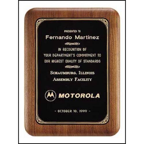 P1613 7"X 9" Solid American walnut plaque  Thumbnail