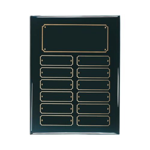 BPP12 - 12 Plate Black Piano Finish Completed Perpetual Plaque Thumbnail