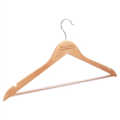 GFT048 - 17 1/2" x 9" Solid Maple Clothes Hanger Thumbnail