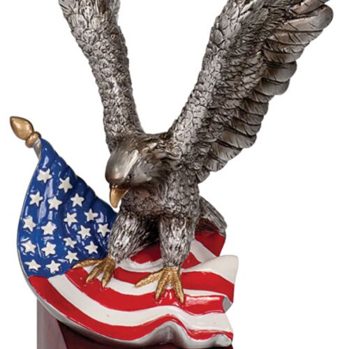 EGL76 - 10" Eagle and Flag on Resin Base Thumbnail