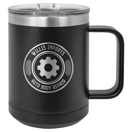 JDS LCM102  Polar Camel 15 oz. Black Vacuum Insulated Mug with Slider Lid LCM102 LCM102  Polar Camel 15 oz. Black Vacuum Insulated Mug with Slider Lid Thumbnail