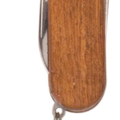 GFT001  Wooden 3-Function Pocket Knife with Keychain 