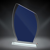 AZURE PEAK GLASS, BLUE, 9 3/8" X 6" 