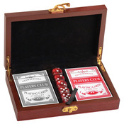 CRD01  Rosewood Finish Card & Dice Set CRD01