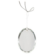 Crystal Facet Oval Ornament CRY3617