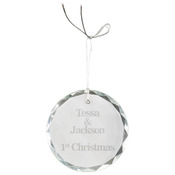Crystal Facet Round Ornament CRY3618