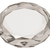 CRY6613  Premier Crystal Round Paperweight 