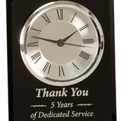 GCK202  Black Glass Arch Self-Standing Clock 
