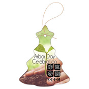SBL004  2-Sided Ceramic Christmas Tree Ornament with Gold String
