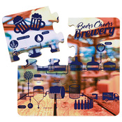 UN5795  Hardboard Square Coaster Puzzle with 4 Pieces