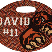 UN5993  2-Sided Gloss FRP Football Bag Tag