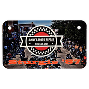 UV202  1-Sided Gloss Aluminum Motorcycle License Plate