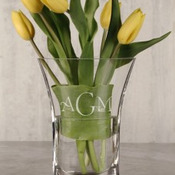 07-095M  6"X 9" Crystal Glendale Vase
