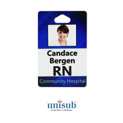 U6048A Slotted ID Badge - Portrait White Gloss