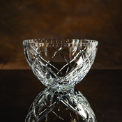 54-010L - Harlequin Bowl • hand cut and polished • 8½″diameter x 5¼″h