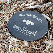 G-MB-5X7OvalBEP - 5 x 7 Black Marble Oval, Beveled Edge
