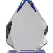 CRY505S - 8" Diamond Crystal on Blue Pedestal Base