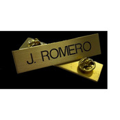 Solid BRASS name tag, engraved