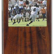 SDN22   8" x 10" Cherry Finish Plaque with 4" x 6" Slide-In Photo Frame