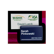 Nametag, engraved plastic, color logo
