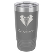 LTM7210-Polar Camel 20 oz. Dark Gray Ringneck Vacuum Insulated Tumbler w/Clear Lid
