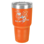 LTM7312-Polar Camel 30 oz. Orange Ringneck Vacuum Insulated Tumbler w/Clear Lid