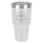 LTM7314-Polar Camel 30 oz. White Ringneck Vacuum Insulated Tumbler w/Clear Lid