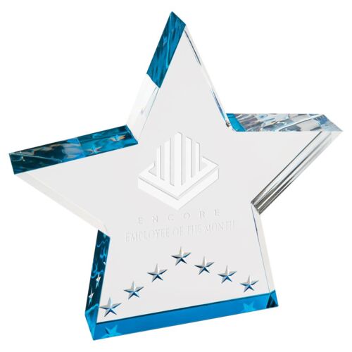 SPF2BU - 6" Blue Star Performer Acrylic Thumbnail