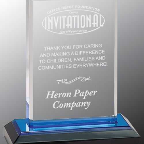 IMP201BU - 5" x 6" Blue Beveled Impress Acrylic Thumbnail