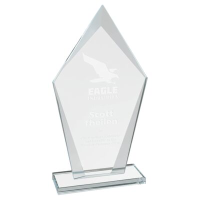 CGS23 - 8 1/2" Diamond Clear Glass Award Thumbnail