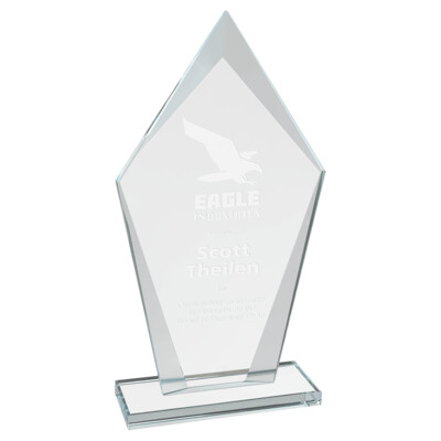 CGS23 - 8 1/2" Diamond Clear Glass Award Thumbnail