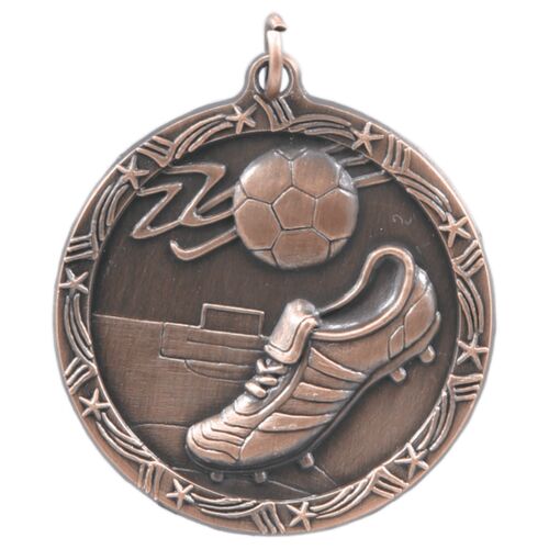 ST58B - 2 1/2" Antique Bronze Soccer Shooting Star Medal Thumbnail