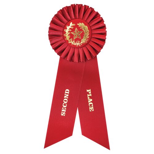 RIB62 - Red 2nd Place Rosette Ribbon Thumbnail