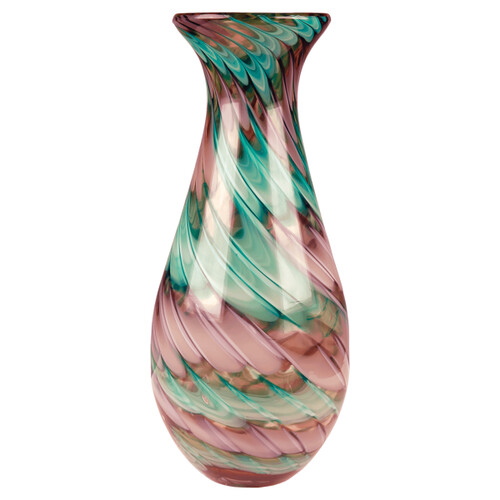  VAS104 - 14 1/2" Swirl Art Glass Vase Thumbnail