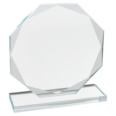 CGS12 6 1/2" Octagon Clear Glass Award Thumbnail