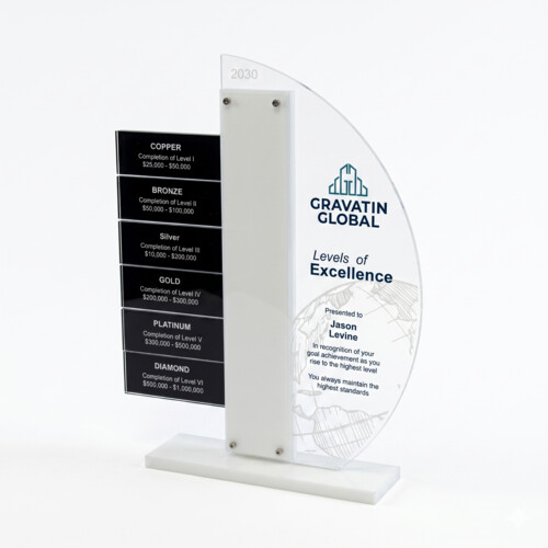 CD909 Crescent Interlock Award  6 3/4" x 11 3/8" x 2" Thumbnail