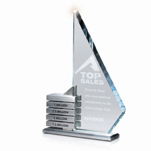 G0606 Starphire Glass/Aluminum Levels Award Thumbnail