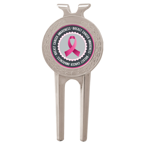 GFT206 - 1 1/2" x 3" Silver Divot Tool with Sublimatable Insert Thumbnail