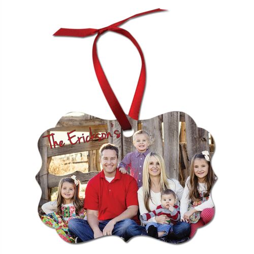 JDS UN4598  1-Sided Semi-gloss Aluminum Benelux Ornament with Red Ribbon UN4598 UN4598  1-Sided Semi-gloss Aluminum Benelux Ornament with Red Ribbon Thumbnail