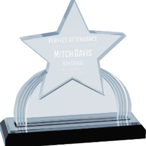 IMP113S - 7 1/4" Silver Carved Star Impress Acrylic Thumbnail