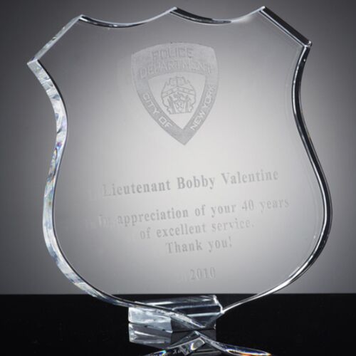 Classic Medallics 7 inch x 6-1/2 inch Crystal Police Shield CR263 7 inch x 6-1/2 inch Crystal Police Shield Thumbnail