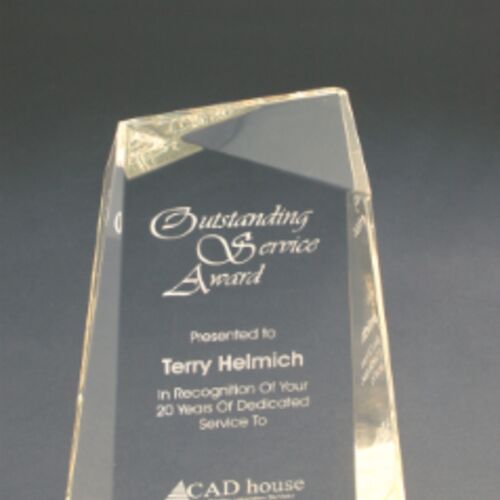 AWG7GD - 7" Gold Facet Wedge Acrylic Thumbnail